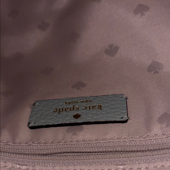 Kate Spade Blue Leather Shoulder Bag with Silver Hardware - Picture 10 of 16